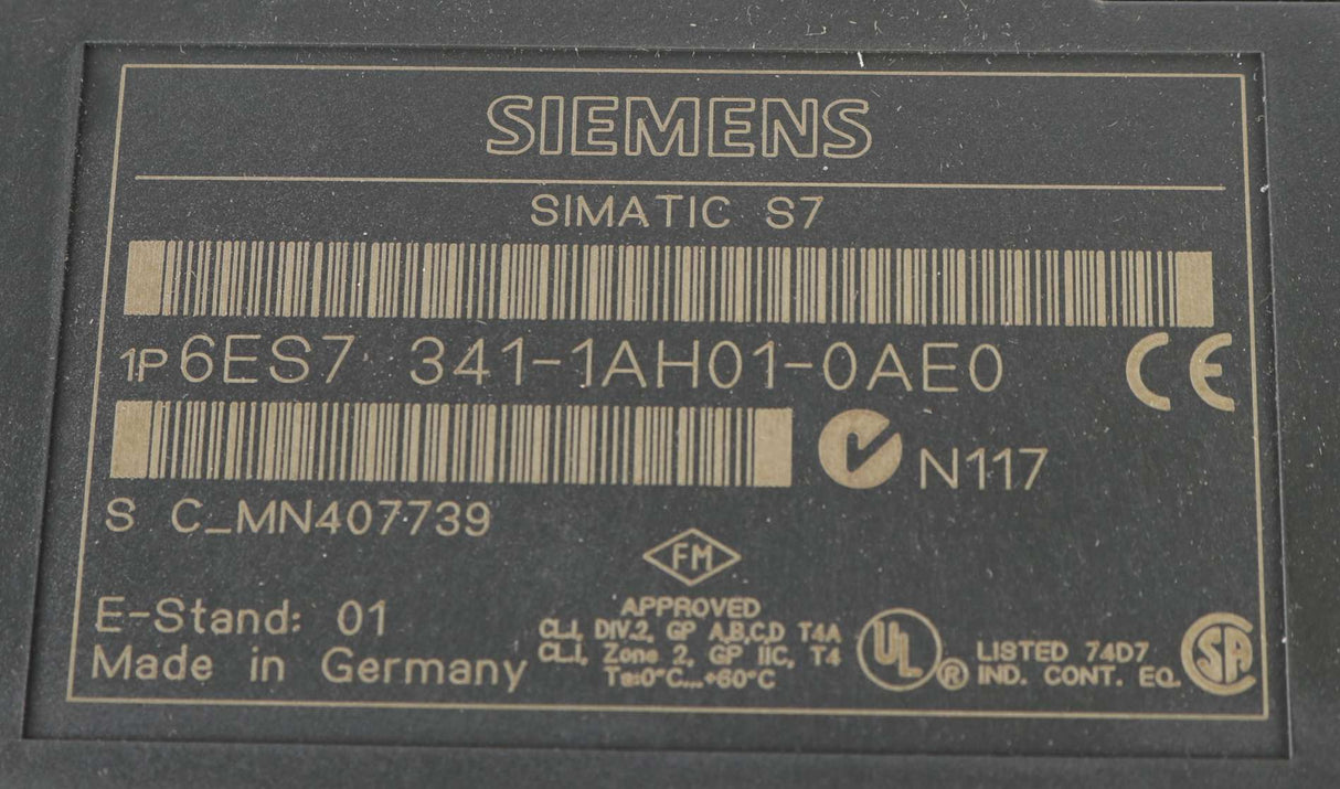 SIEMENS - 6ES7-341-1AH01-0AE0 - COMM. PROCESSOR LOGIC CONTROLLER RS232S MODULE