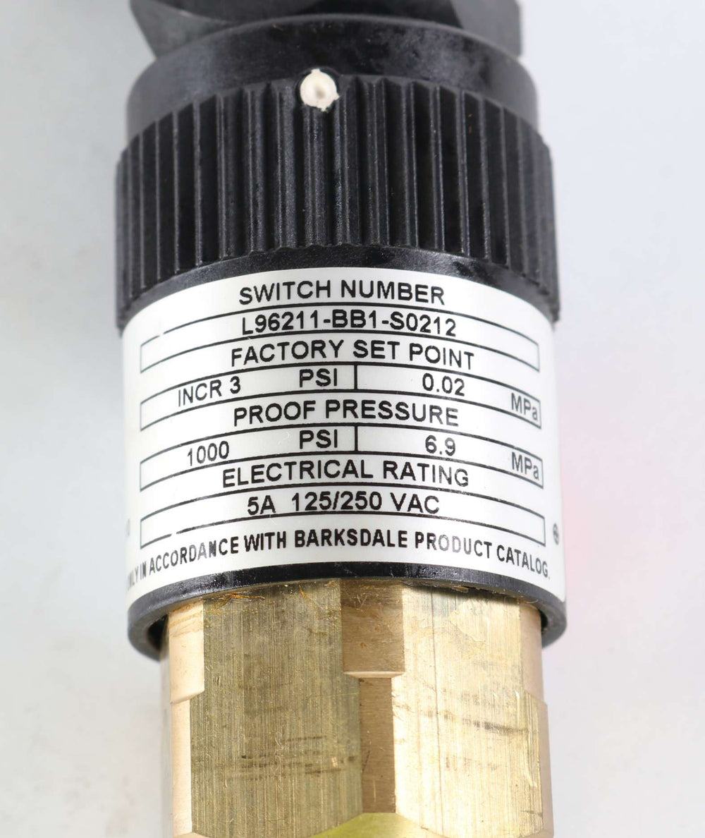 BARKSDALE - L96211-BB1-S0212 - SWITCH PRESS. 3PSIG