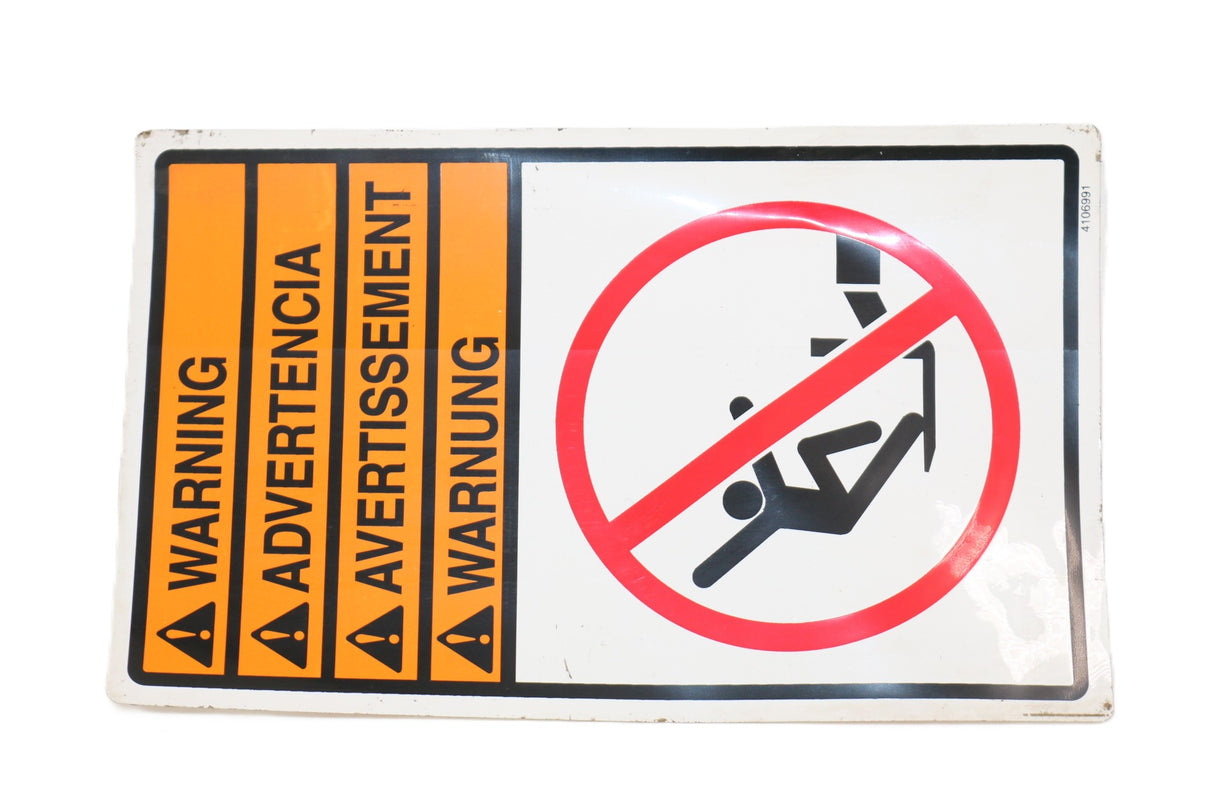 JLG - 4106991 - DECAL NO RIDERS WARNING INTER