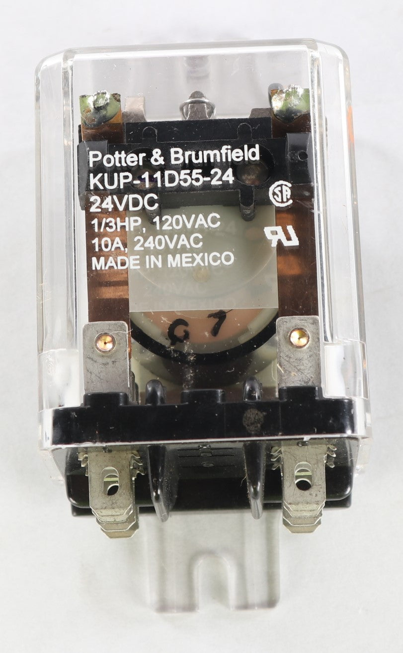 TYCO/POTTER & BRUMFIELD - KUP-11D55-24 - DPDT 10A 24V RELAY