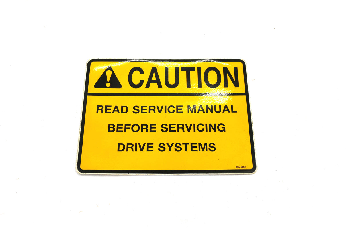 SCHWARZE - 21077 - CAUTION READ SERVICE MANUAL DECAL