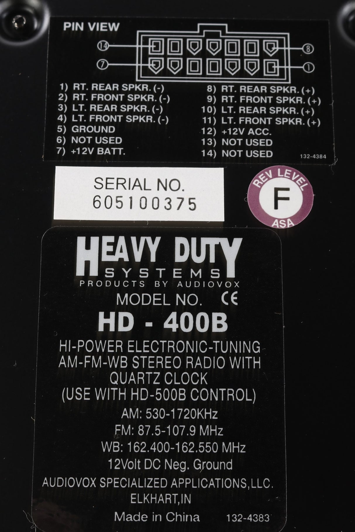 BOBCAT - 6676079 - REMOTE CONTROL AM FM WEATHERBAND 100 WATT RADIO