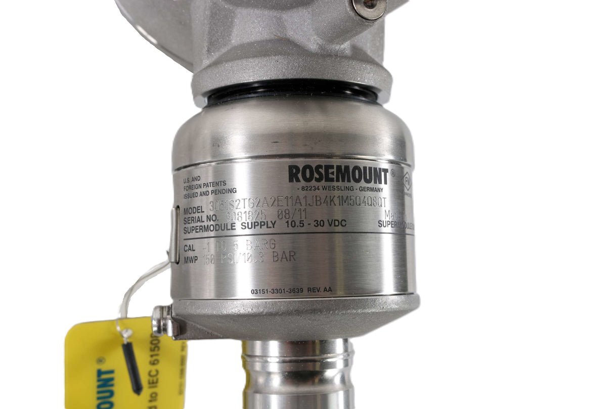 ROSEMOUNT - 3051S2TG2A2E11A1JB4K1M5Q4Q8QT - PRESSURE TRANSMITTER -1 TO 5 BAR