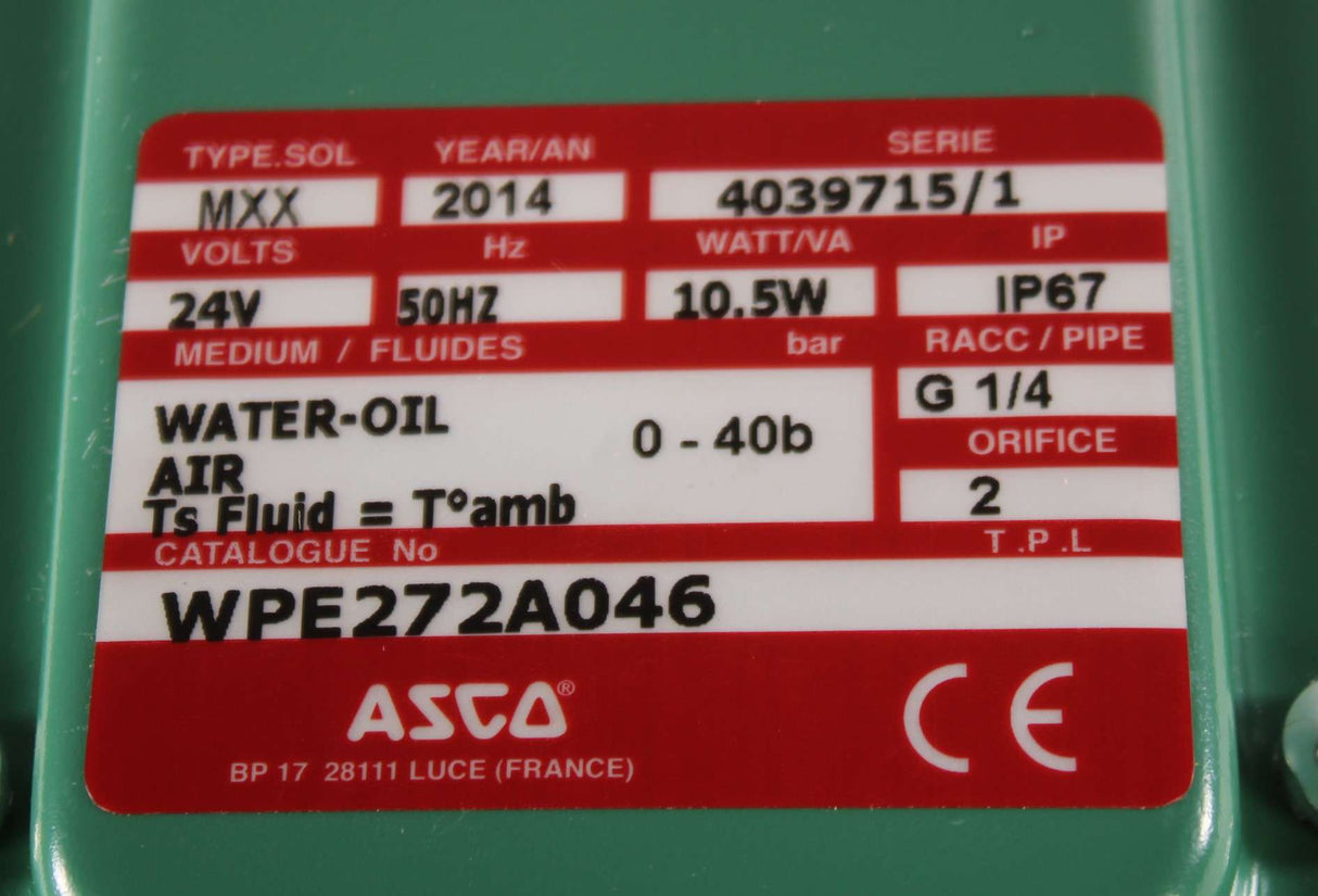 EMERSON - WPE272A046 - SOLENOID VALVE