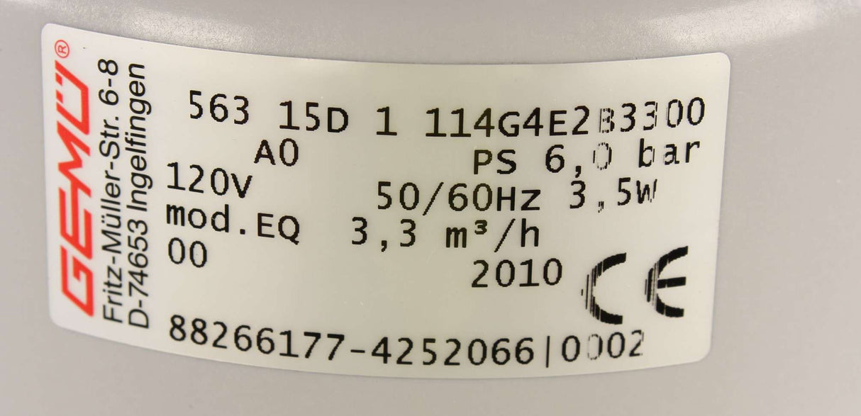 GEMU - 563-15D1114G4E2B3300A0 - MOTORIZED CONTROL VALVE