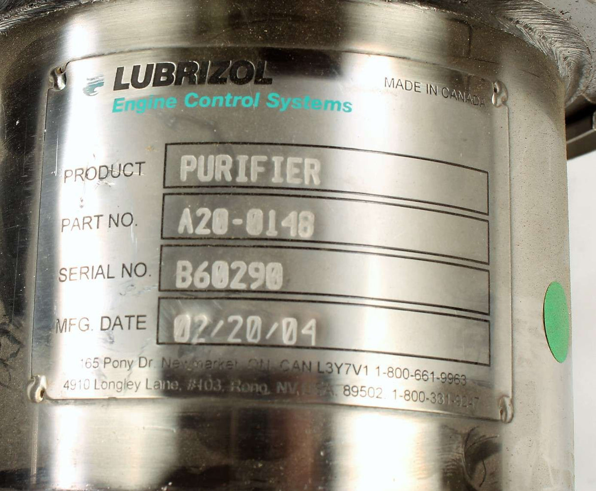 IWS - A20-0148 - LUBRIZOL EXHAUST PURIFIER