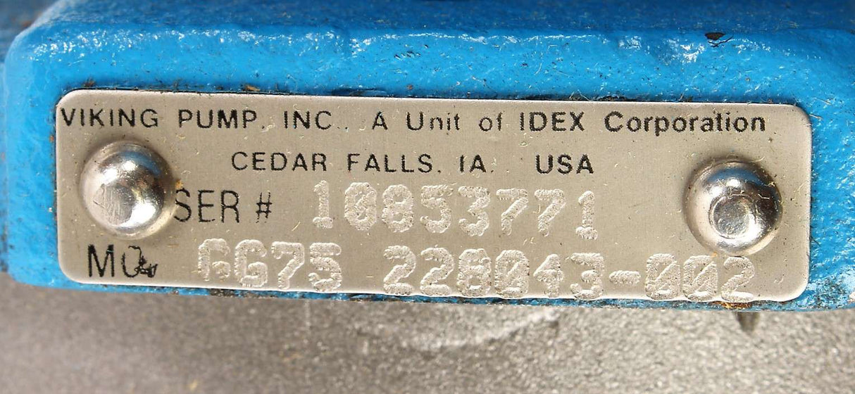 IWS - GG75-228043-002 - PUMP & MOTOR