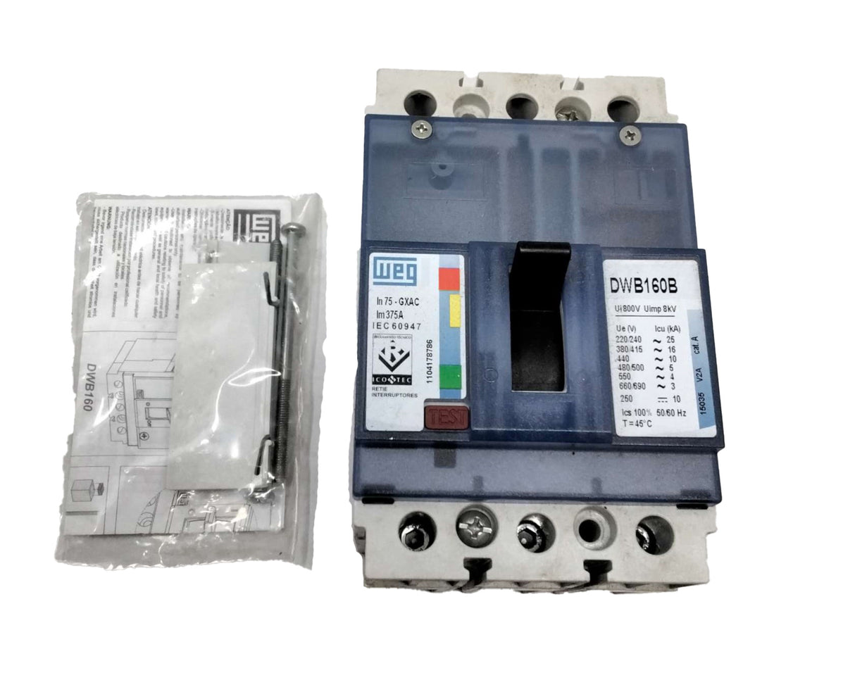 WEG - 12329198 - CIRCUIT BREAKER 75A 3PH FRAME SIZE 160