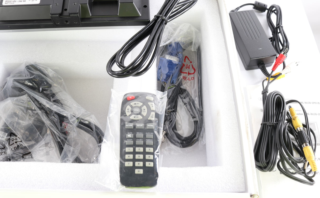 ENEO - VMC-8LCD-CP01B - TFT COLOR 8IN MONITOR 12V-24V DC/6W
