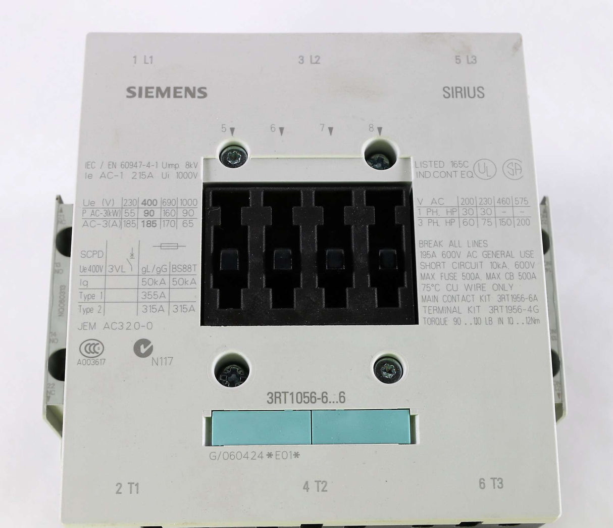 SIEMENS - 3RT1056-6AF36 - CONTACTOR