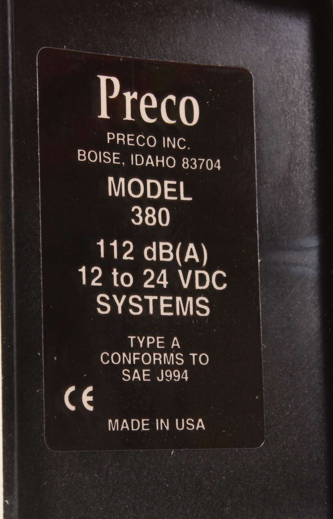 PRECO - 380 - BACK UP ALARM