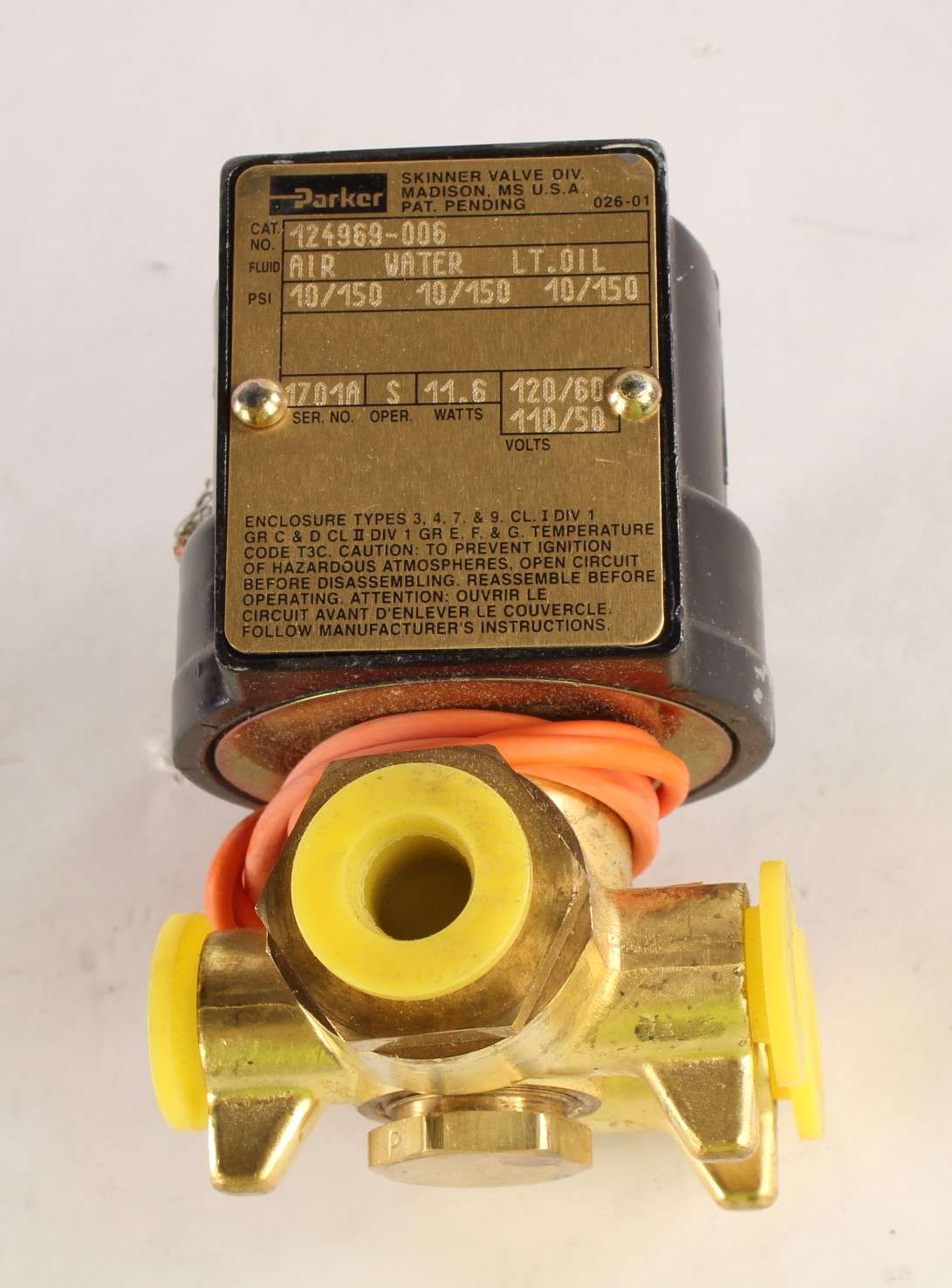 PARKER - 124969-006 - SOLENOID VALVE