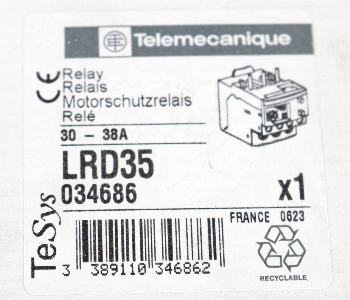 TELEMECANIQUE - LRD35 - OVERLOAD RELAY