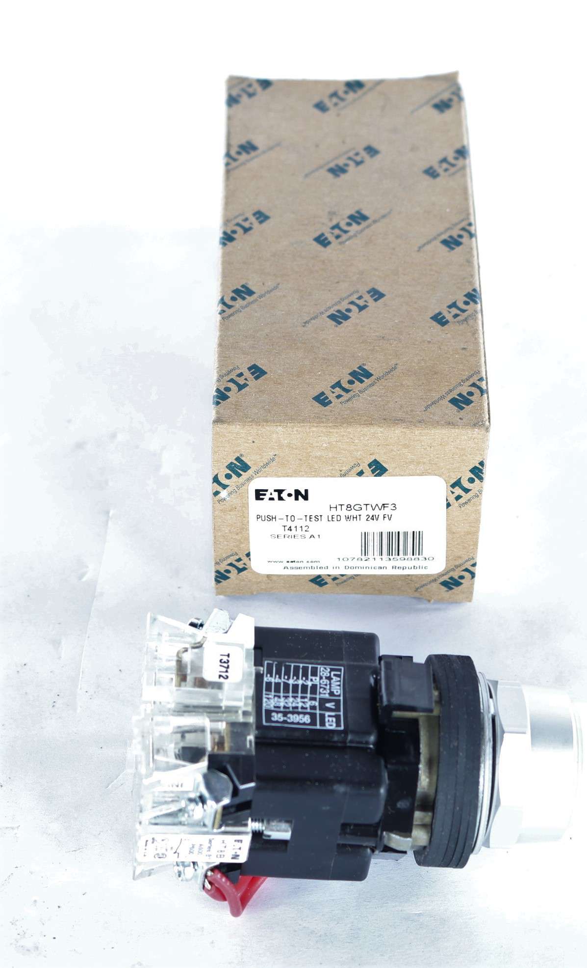 CUTLER HAMMER - HT8GTWF3 - WATERTIGHT AND OILTIGHT BUTTON LED ILLUMINATED W