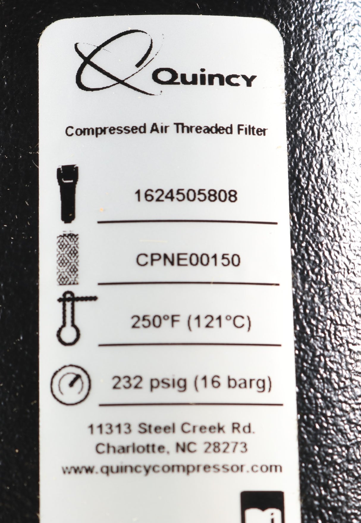 QUINCY COMPRESSOR - 1624505808 - FILTER ASM - PNEUMATIC COALESCING 1in NPT