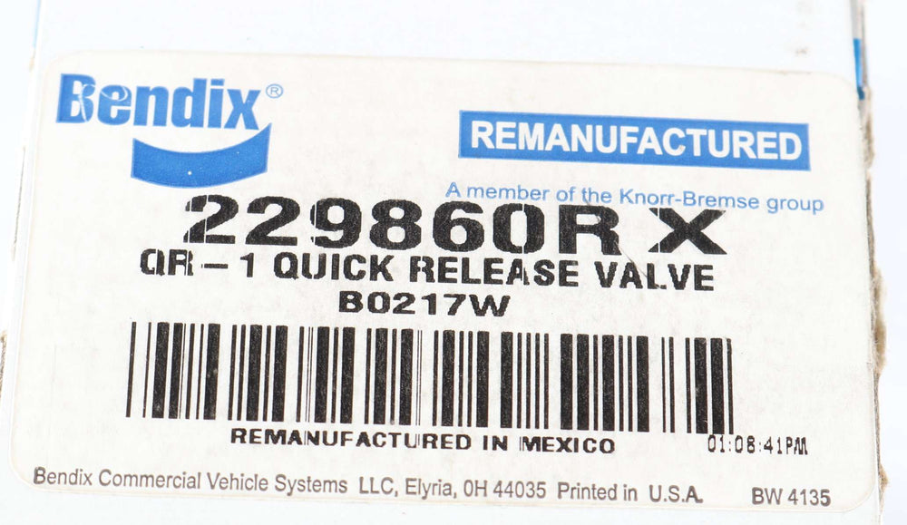 BENDIX - 229860RX - QUICK RELEASE VALVE REMAN