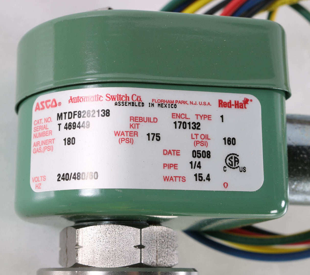 EMERSON - ASCO / JOUCOMATIC / REDHAT - MTDF8262138 - SOLINOID VALVE