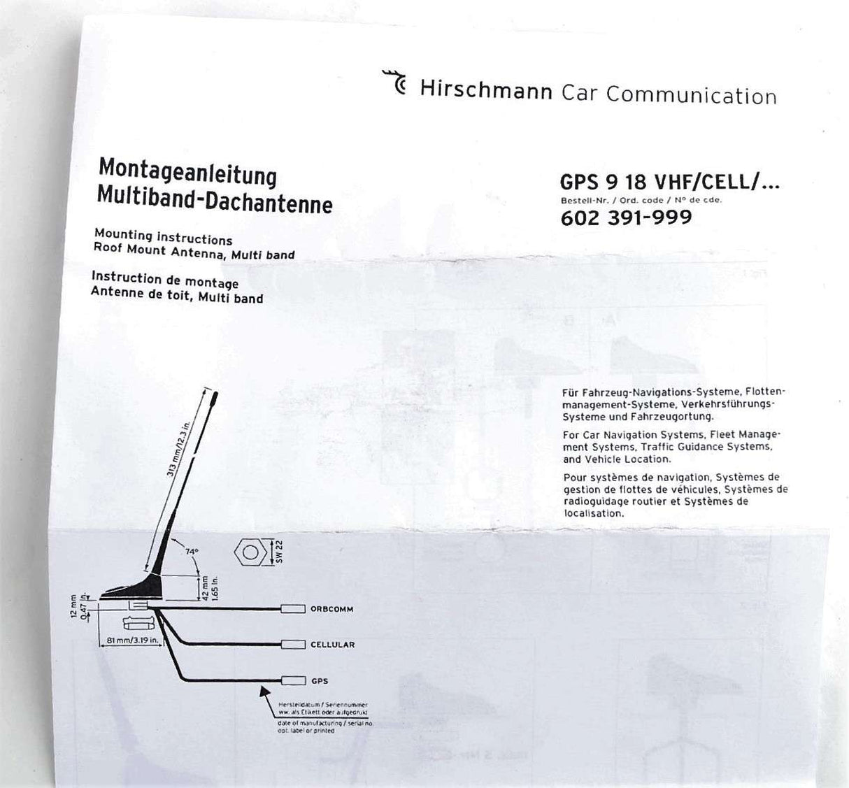 ATLAS COPCO - 1089959393 - ANTENNA