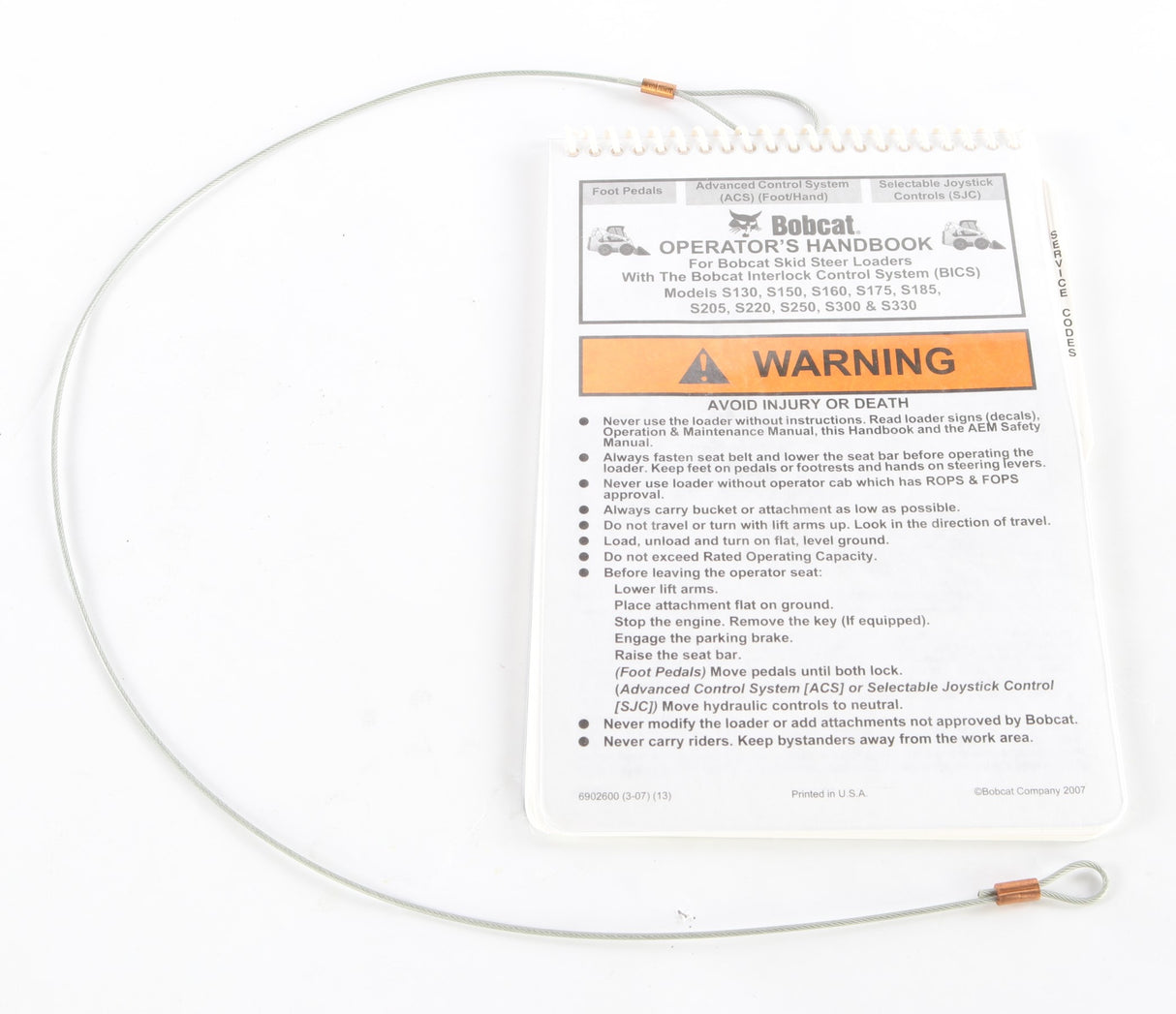 BOBCAT - 6902600 - OHB W|WIRE ROPE