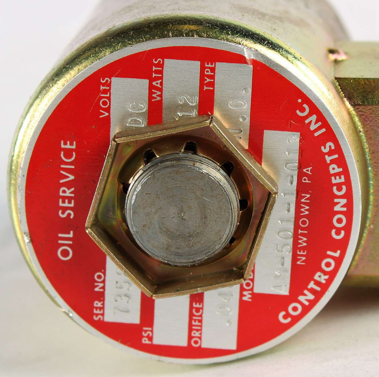 IWS - AM-501-1-0137 - SOLENOID VALVE - CONTROL CONCEPTS INC