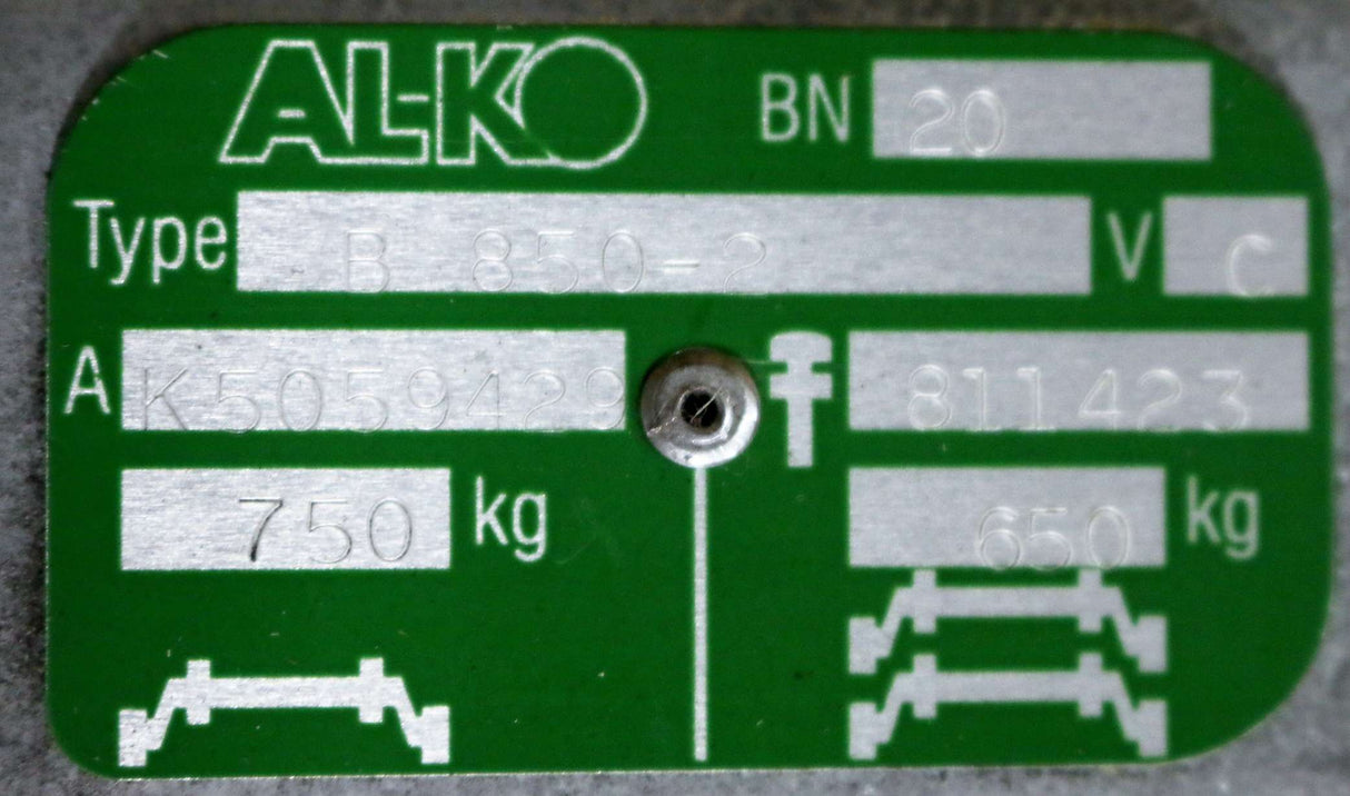 DEXTER - B-850-2 - TORSION AXLE W/BRAKES
