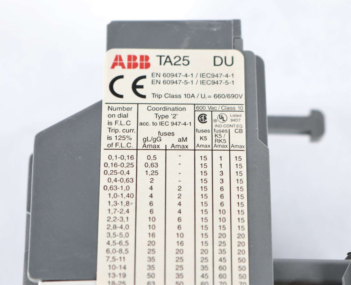 ABB - TA25DU32 - THERMAL OVERLOAD RELAY