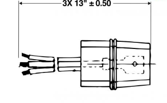 TRUCK-LITE - 9260 - SIGNAL-STAT  TURN SIGNAL PLUG  STRIPPED END  14IN.