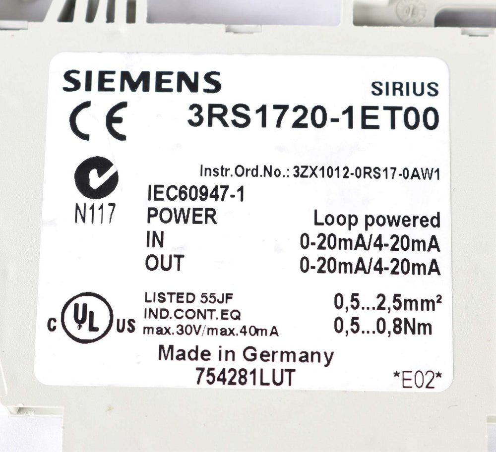 SIEMENS - 3RS1720-1ET00 - INTERFACE CONVERTER