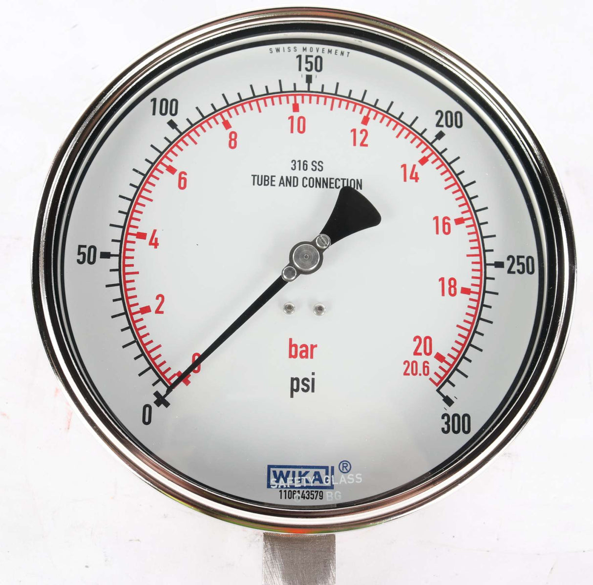 WIKA - 4213999 - PRESSURE GAUGE - 0-300PSI 6in DIA