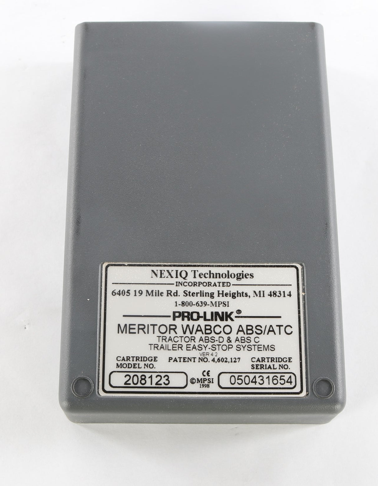 MERITOR - J-38500-404A - ABS DIAGNOSTIC CARTRIDGE - PROLINK MODEL 208123