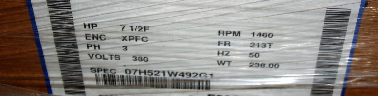 BALDOR  - 07H521W492G1 - ELECTRIC MOTOR 7.5HP 380V 50Hz 213T