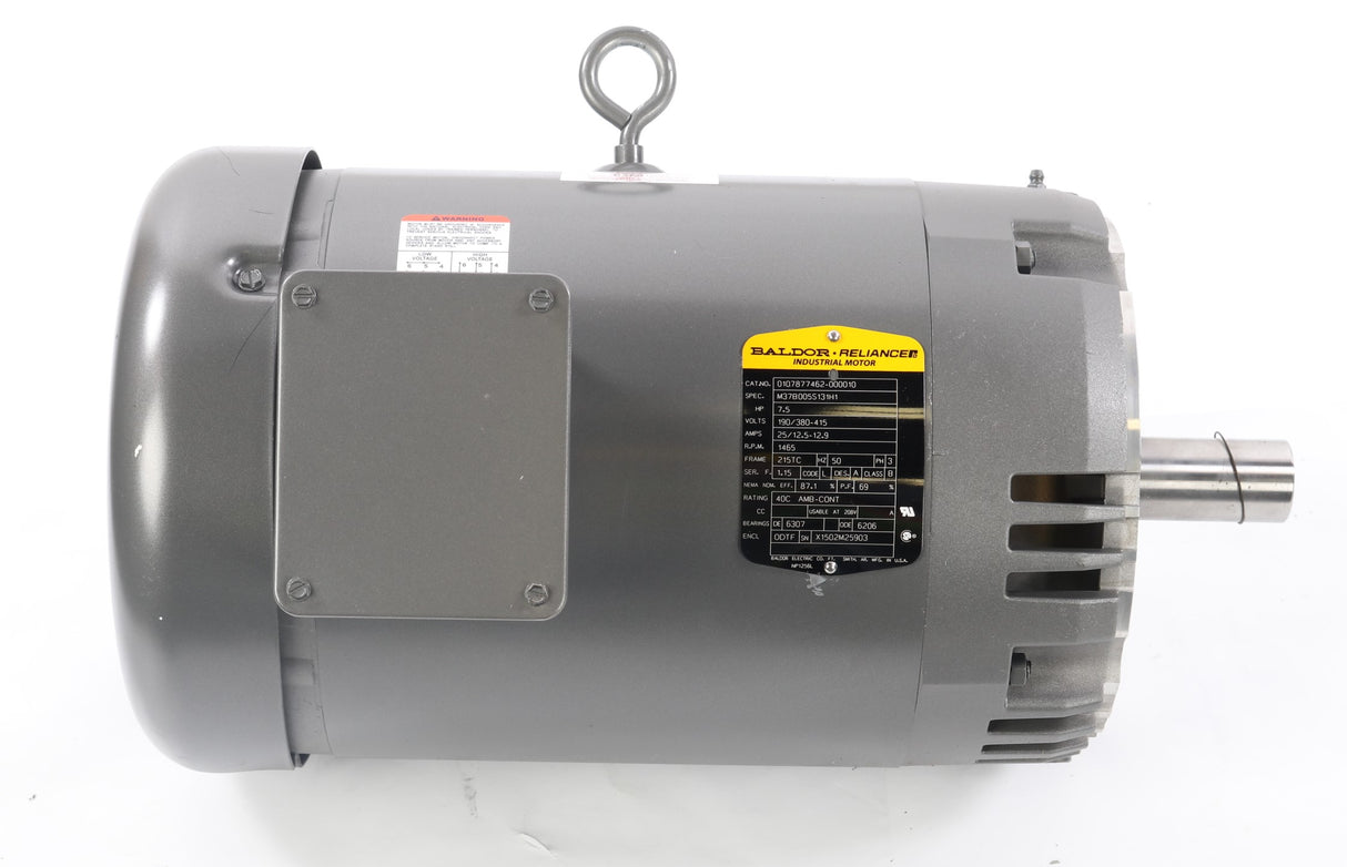 BALDOR  - M37B005S131H1 - ELECTRIC MOTOR 7.5HP 190/380-415V FRAME 215TC