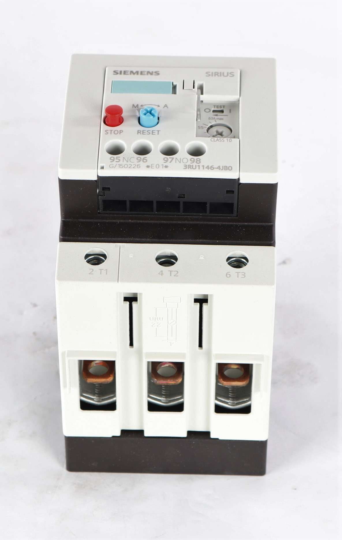 SIEMENS - 3RU1146-4JB0 - RELAY 3-POLE 45-63 AMP 30KW 600VAC 24VDC