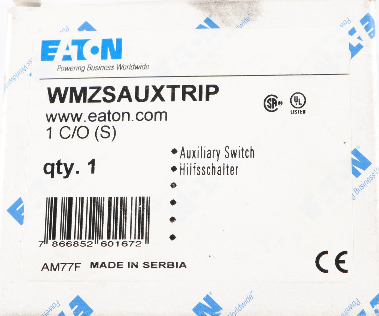 CUTLER HAMMER  - WMZSAUXTRIP - CIRCUIT BREAKER SW_FS_AUX_2CO_SIDEMTG_8MM9