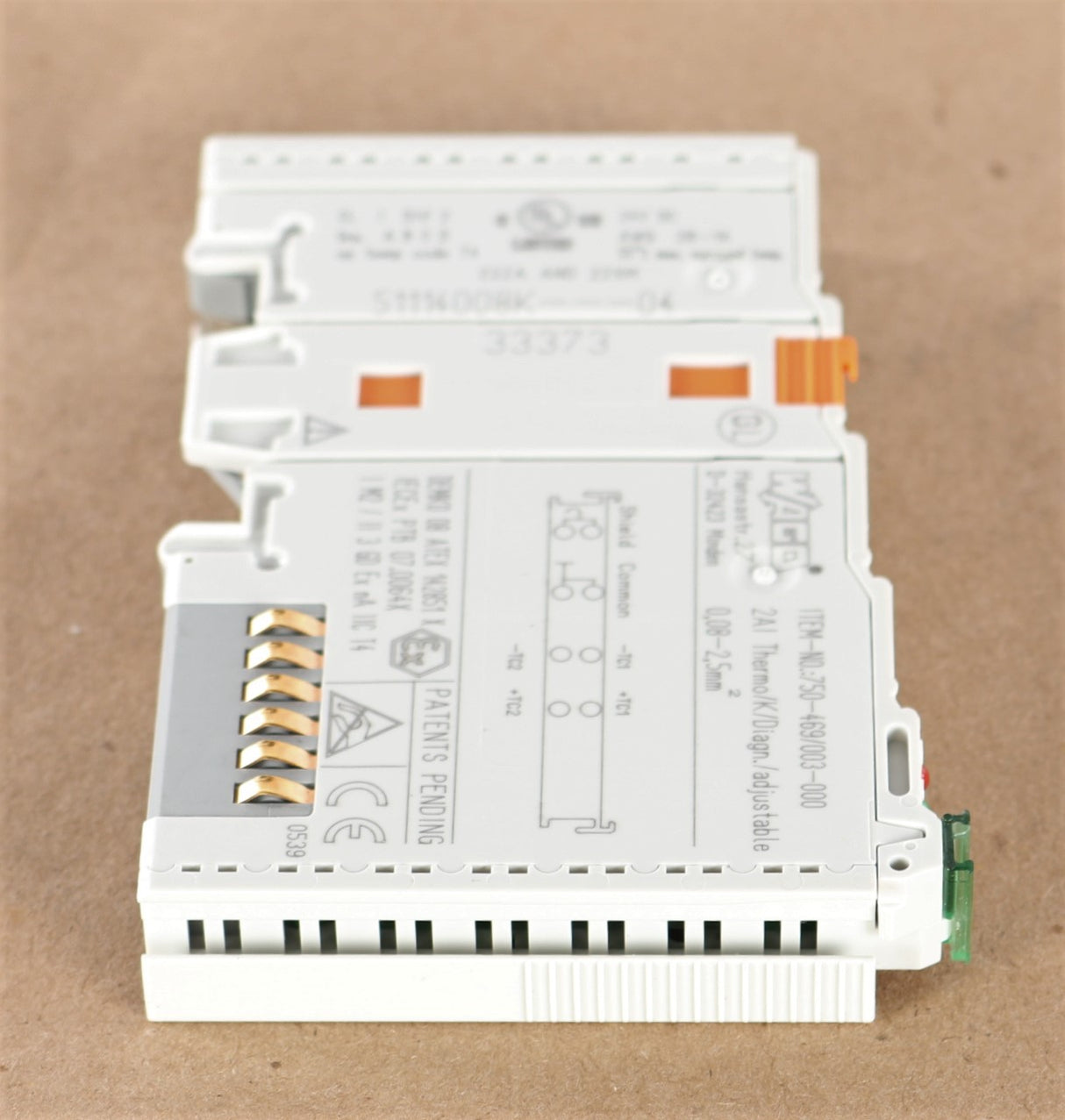 WAGO - 750-469/003-000 - THERMOCOUPLE CONNECTION MODULE - 2 CH PROGRAMMABLE