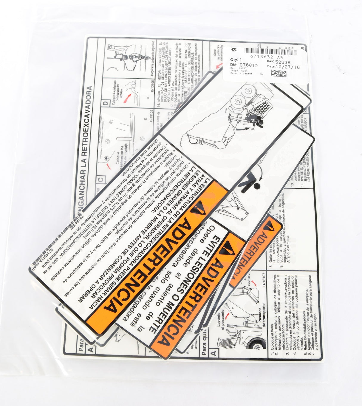BOBCAT - 6713632AR - KIT DECAL
