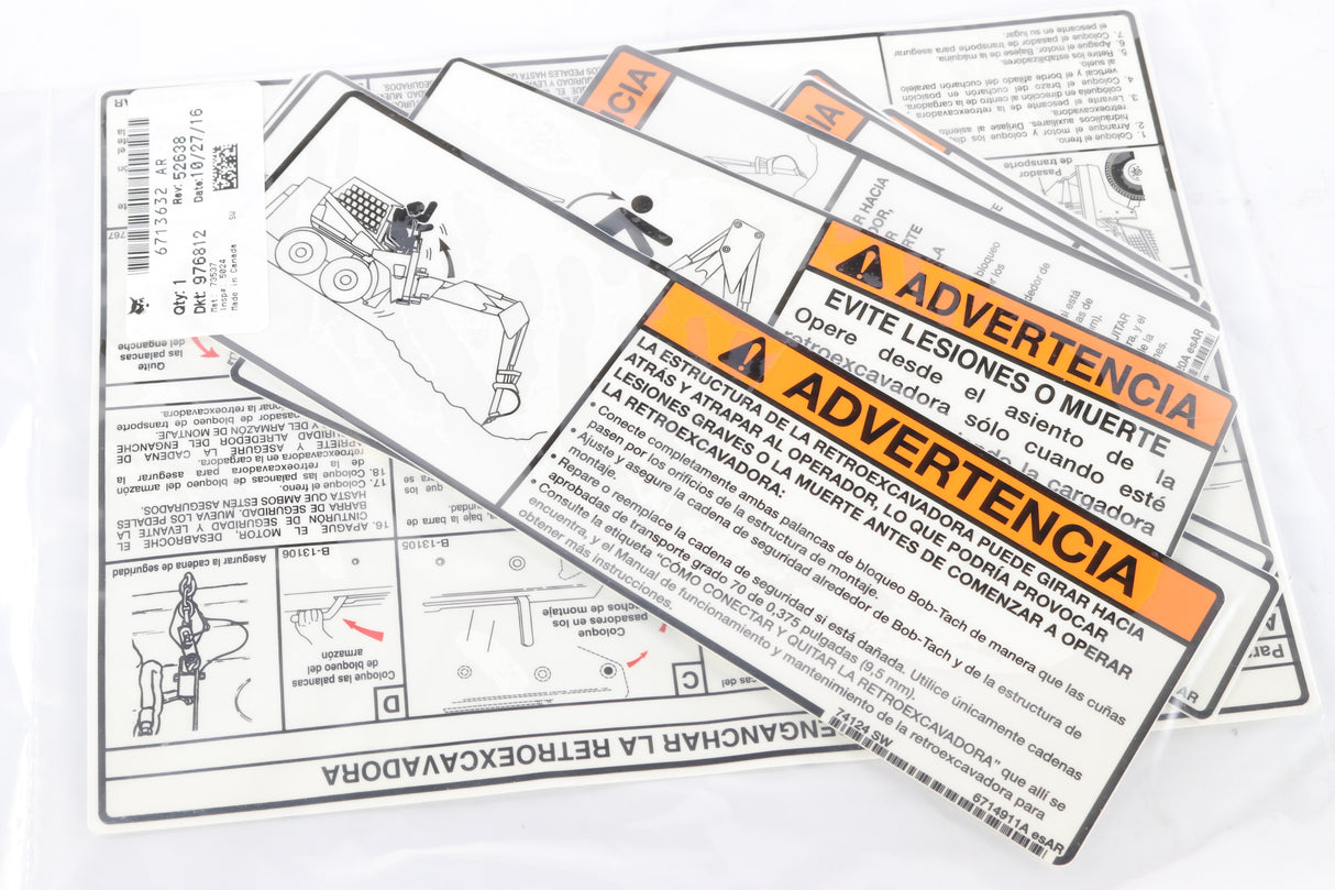 BOBCAT - 6713632AR - KIT DECAL