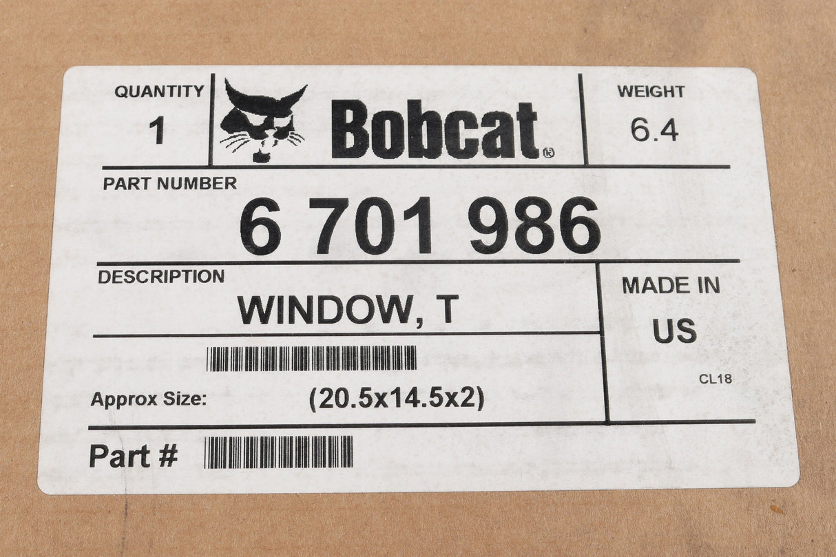 BOBCAT - 6701986 - WINDOW TOP