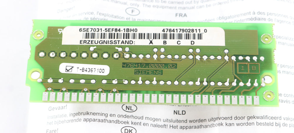 SIEMENS - 6SE7031-5EF84-1BH0 - CIRCUIT BOARD