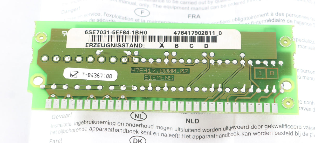 SIEMENS - 6SE7031-5EF84-1BH0 - CIRCUIT BOARD