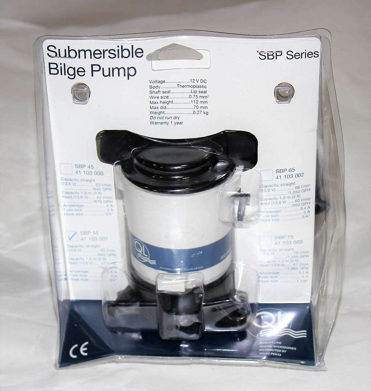 IWS - SBP55 - BILGE PUMP - 12V 840GPH