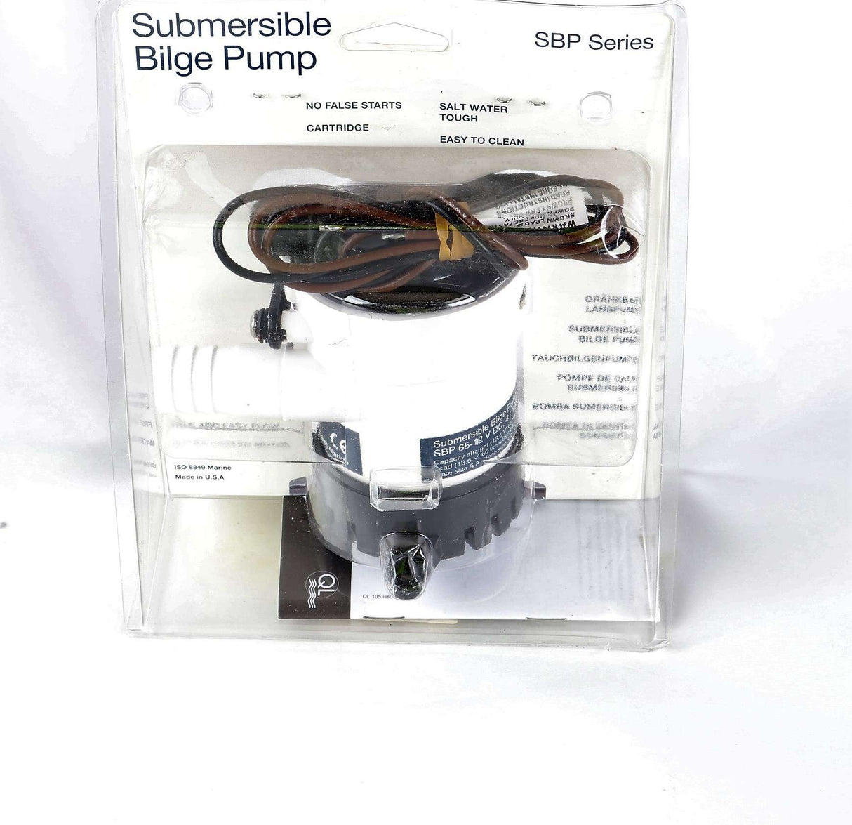 IWS - SBP65 - QL SUBMERSIBLE BILGE PUMP SBP65 12VDC 1GPH