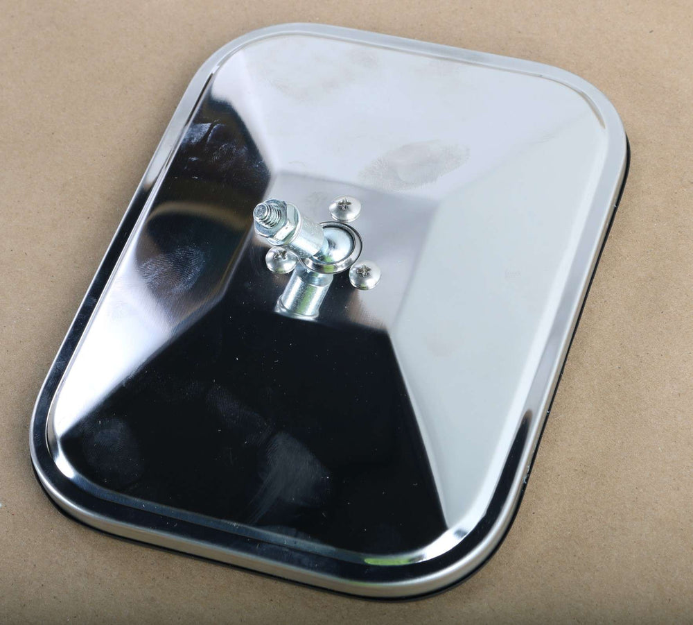 GROTE - 12073 - STAINLESS STEEL ROLLED-RIM MIRROR W/BALL SWIVEL