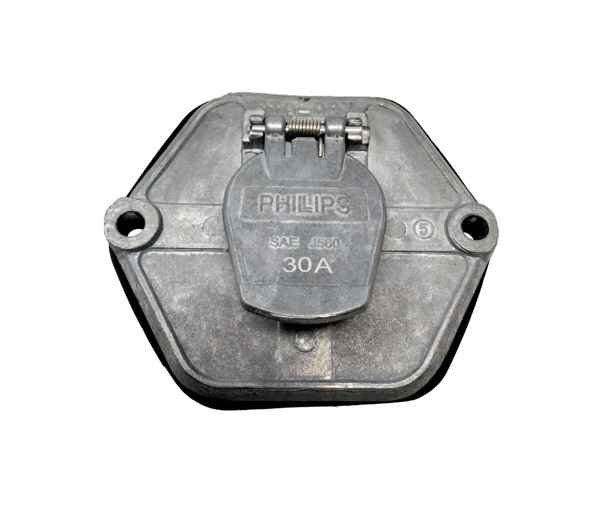 PHILLIPS - 15-763 - 7-WAY SOCKET - EXTENDED BARREL W|30A BREAKERS