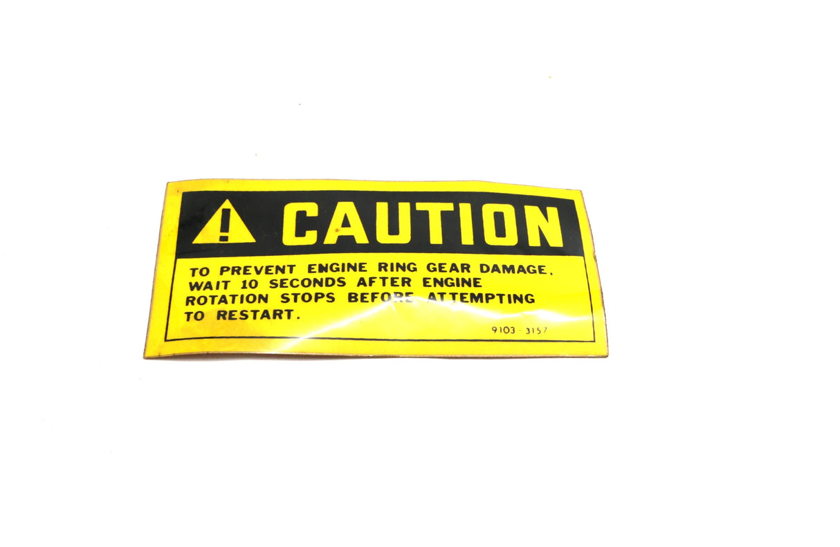 JLG - 91033157 - DECAL - CAUTION - RESTART