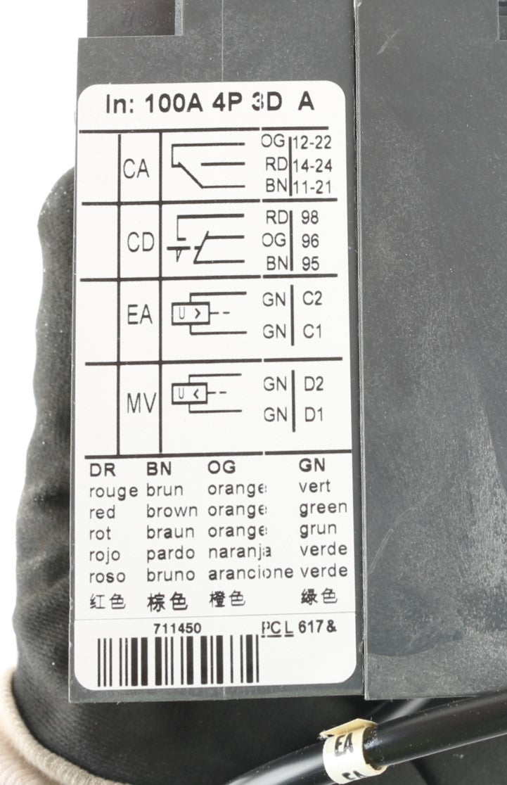 GE - 711450 - CIRCUIT BREAKER D125 TYPE A 100A