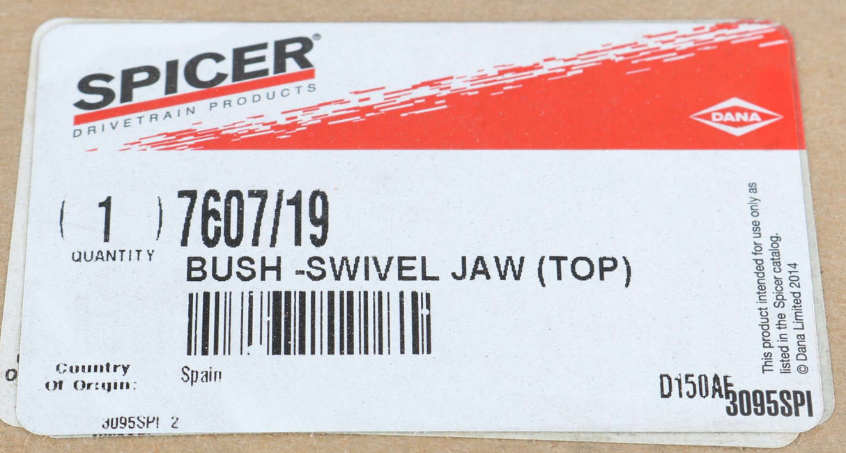 DANA SPICER - 7607/19 - BUSH -SWIVEL JAW (TOP)