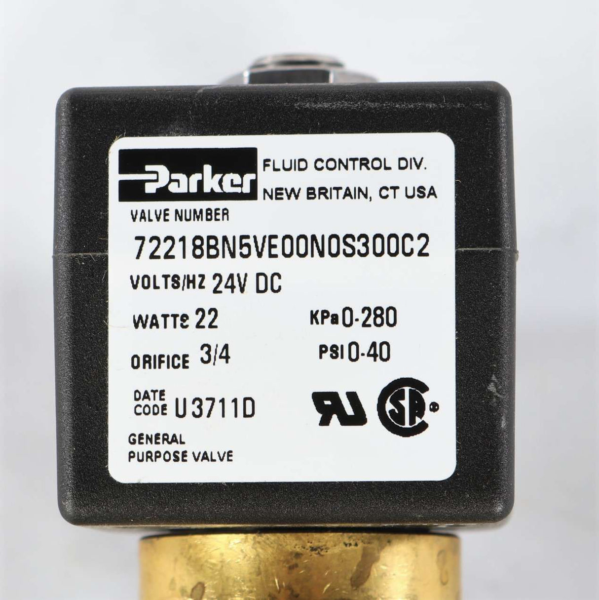 SKINNER - 72218BN5VE00N0S300C2 - SOLENOID VALVE 3-WAY