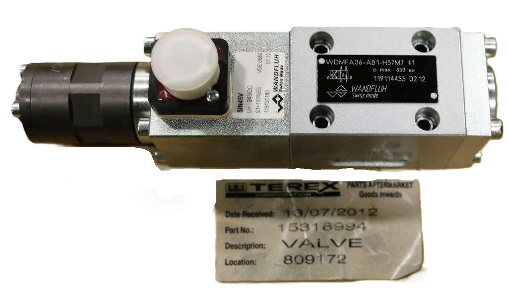 WANDFLUH - WDMFA06-AB1-H57M7 - HYDRAULIC SOLENOID VALVE