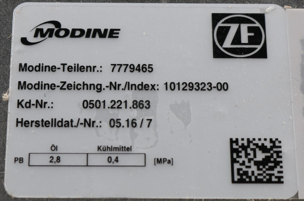 ZF - 0501-221-863 - BRAZED PLATE OIL COOLER